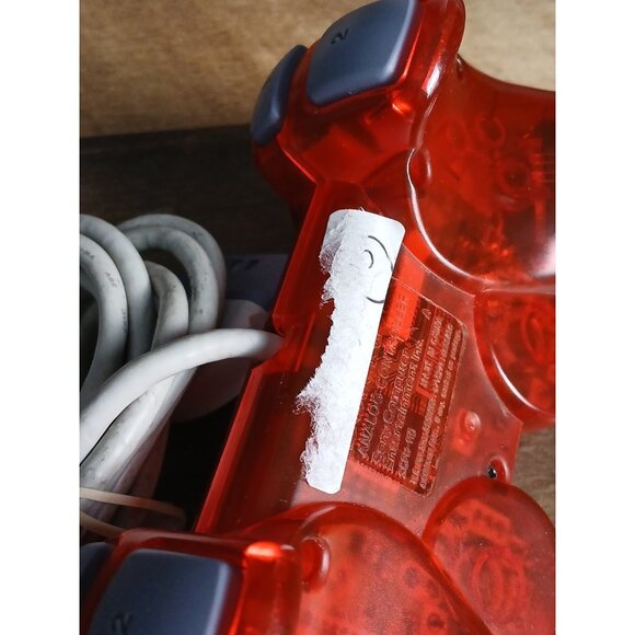 Sony PlayStation PS1 PSone OEM Transparent Red Controller SCPH-110 Tested - Picture 8 of 9